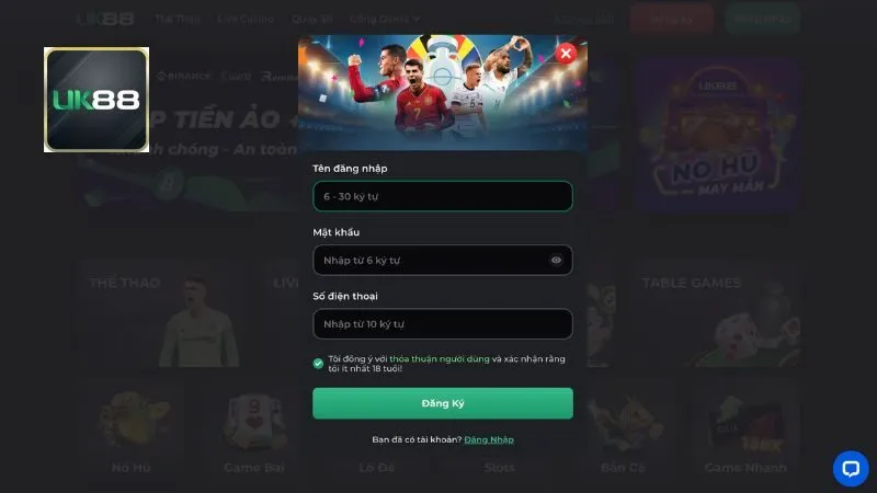 Đăng nhập UK88