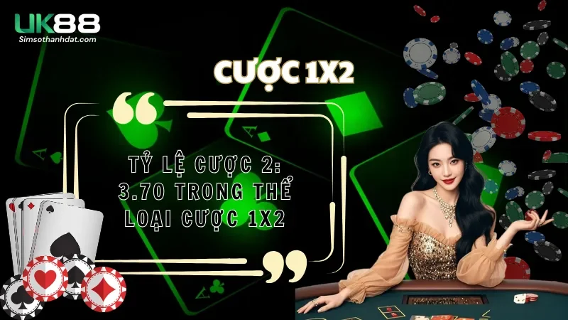 Tỷ lệ cược 2: 3.70 trong thể loại cược 1×2 là gì? Chi tiết 2025